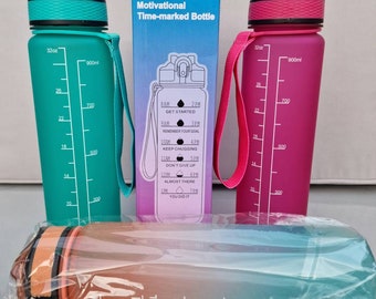 Motivational Water Bottle, Ombre Sports Bottle, Sport Motivational Sports Bottle, Big 1l Water Bottle With Time Marker Straw, TikTok