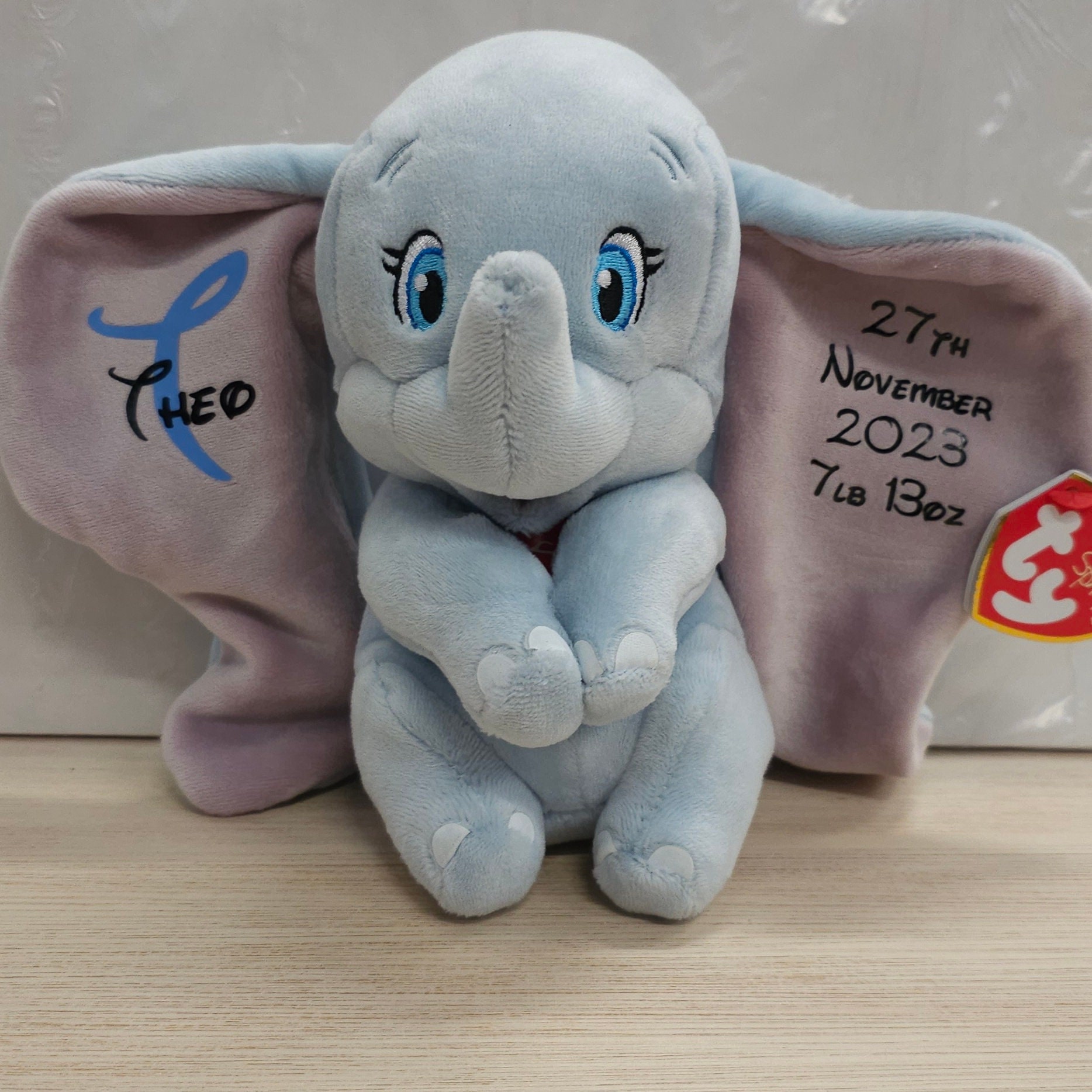 Disney Peluche Bebe - Peluche Stitch Dumbo - Peluches Doudou avec Son -  Jouet Premier Age - Cadeau (Bleu Stitch)