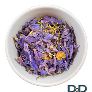Organic Thailand Crushed Purple Lotus Flowers C/s (Nymphaea caerulea)
