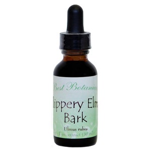 Slippery Elm Bark Extract Herbal Tincture w/ Dropper - 1 oz ~ Free Ship