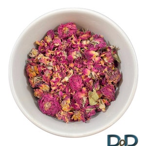 Organic WHOLE Rose Petal BUDS (Rosa canina) Whole Buds Fresh Dried
