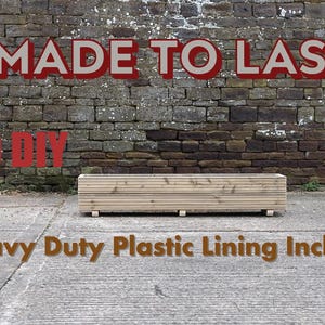 Low Rectangle Budget Durable Decking Wooden Planter / Garden Wooden Planter Pot on Feet