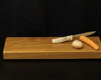 Planche à découper sur mesure en bois de chêne de haute qualité, équipée de pieds, Planche à découper robuste, Cire de qualité alimentaire, Antidérapante, Cadeau pour le chef