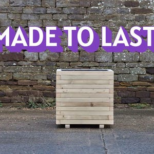 Block Style Square Durable Wooden Garden Planter Pot on Feet*