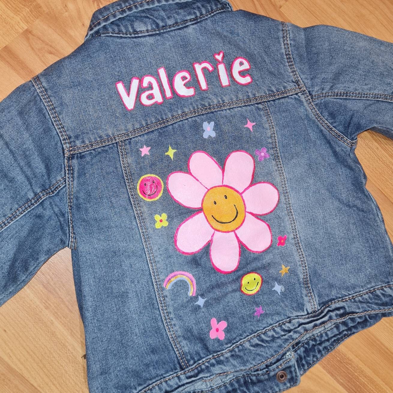 Hand Painted Customised Name Kids & Baby Denim Jacket Etsy