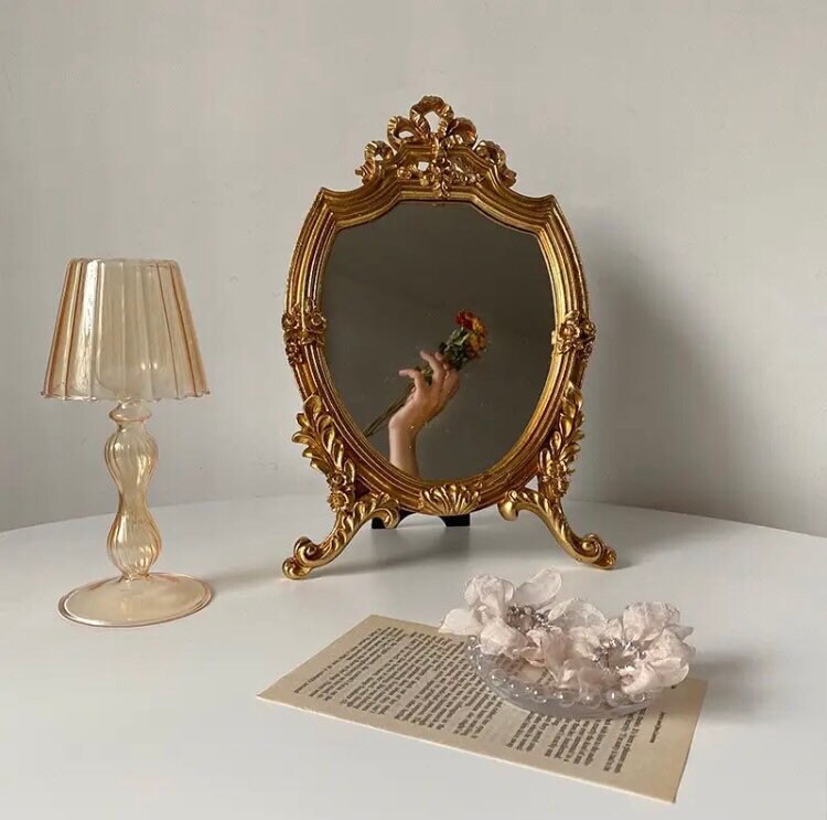French Style Decorative Mirror Small Vanity Table Mirror Etsy Canada