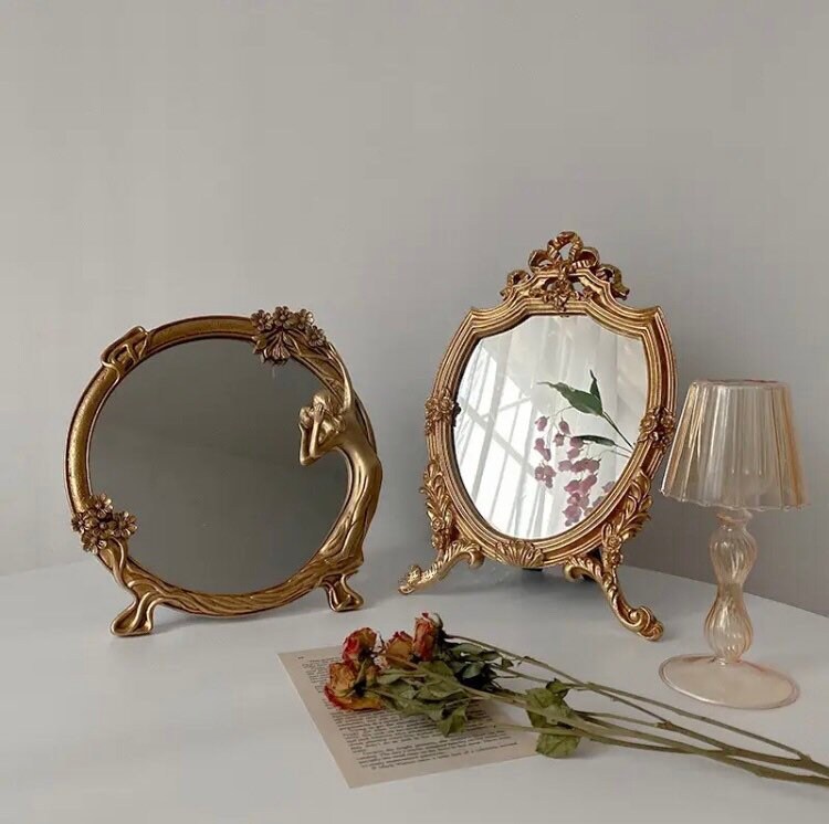 French Style Decorative Mirror Small Vanity Table Mirror Etsy Canada
