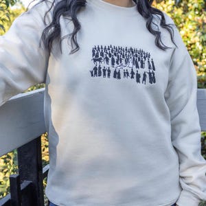 Die Storytelling-Kollektion Christliche Sweatshirts, Gestickter Rundhalsausschnitt Auf Glaubensbasis, Jesus-Sweatshirt