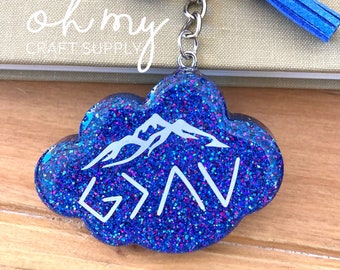 God Is Greater Than the Highs and Lows Keychain, Purse Charm, Car Charm,  Inspirational Gift, Christian Gift, Resin Keychain, Faith Gift