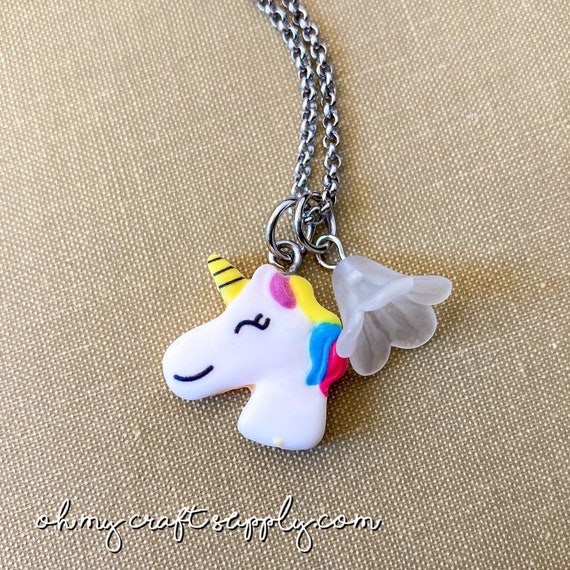 Cute unicorn necklace best sale