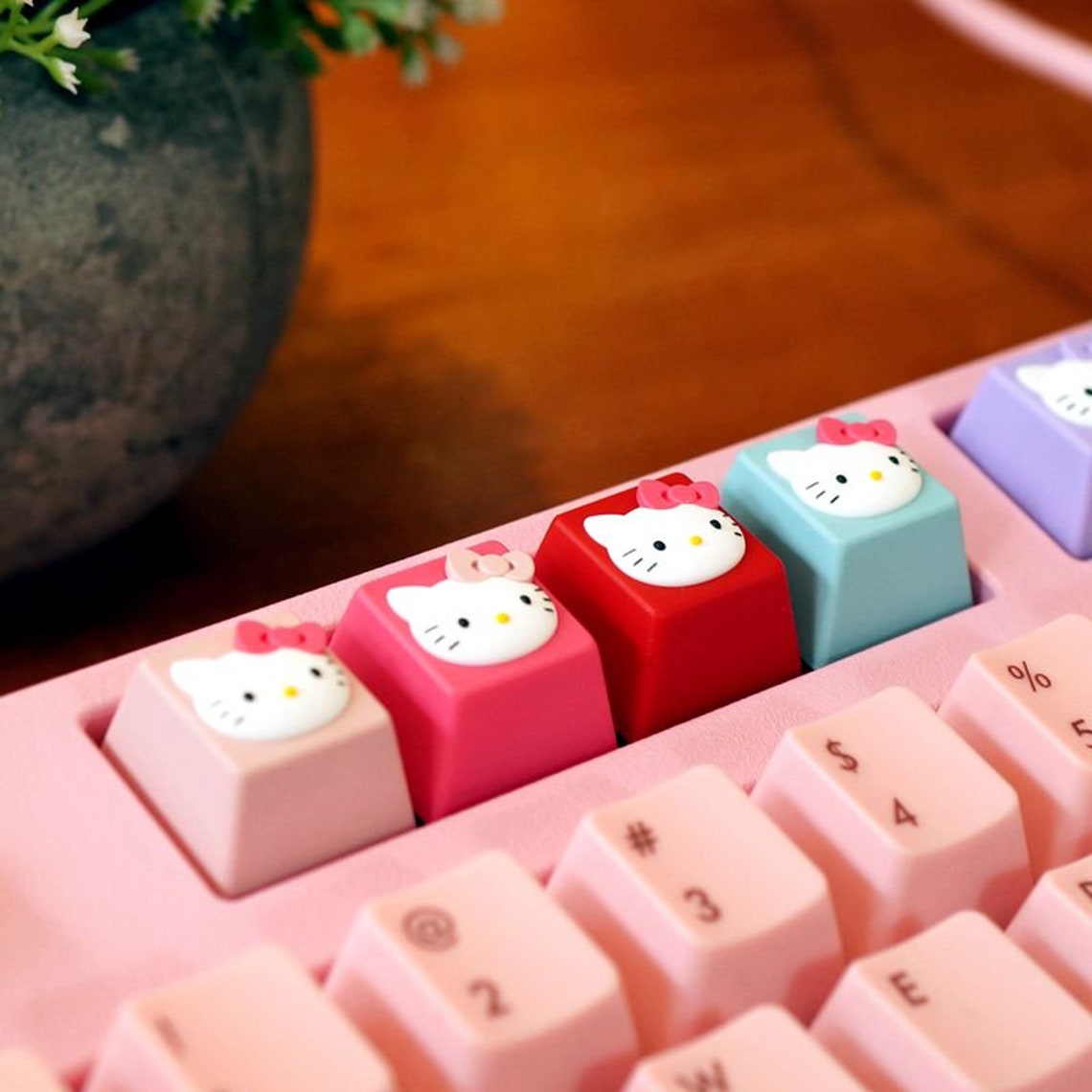 HELLO KITTY Custom Resin Keycap for Mechanical Keyboard MX Etsy