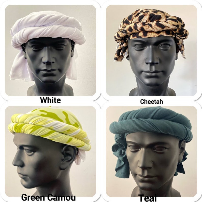 Black Turban Men Halo Headwraps Durag Turban Hat for Men - Etsy
