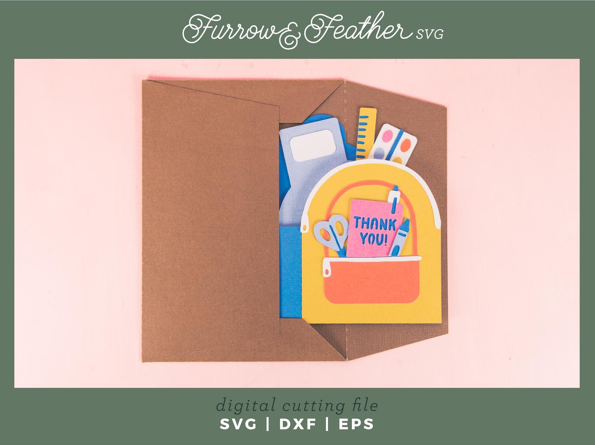 3D Backpack Card SVG: Teacher Appreciation Gift (digital Download) - Etsy