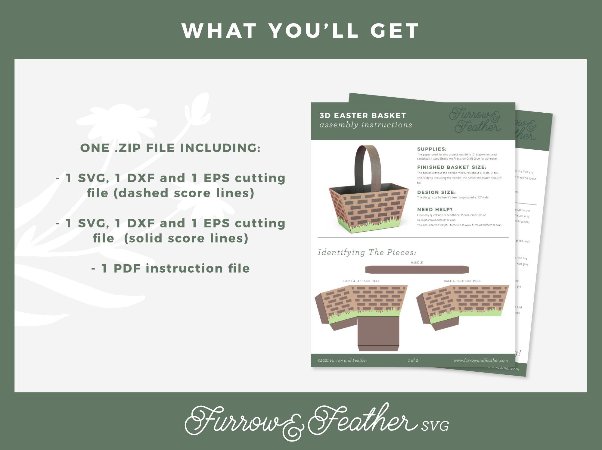 3D Easter Basket SVG: Papercut Cut File (digital Download) - Etsy