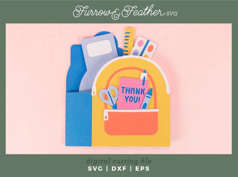 3D Backpack Card SVG: Teacher Appreciation Gift (digital Download) - Etsy