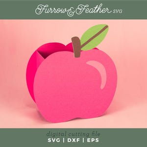 3D Apple Gift Box SVG: Teacher Appreciation Craft (Digital Download)