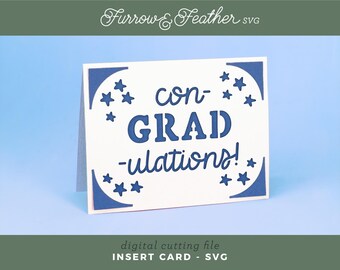 Carte de fin d'études SVG : encart de félicitations pour Cricut Joy (téléchargement numérique)