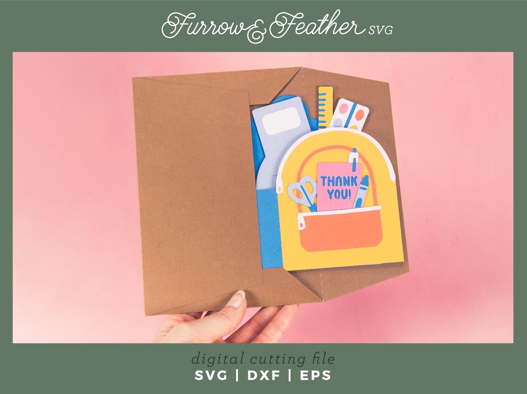 3D Backpack Card SVG: Teacher Appreciation Gift (digital Download) - Etsy