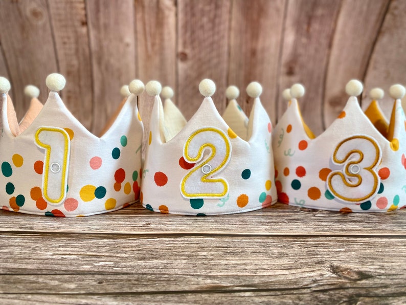 Customised Birthday Crown, Kid's Fabric Birthday Gift, Custom Personalised, Organic Eco Friendly Reusable, Child's Celebration Crown image 9