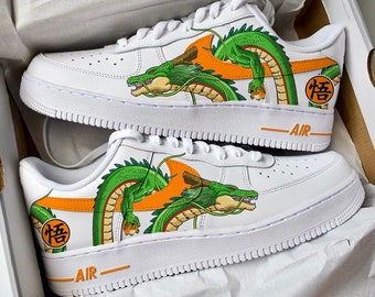 Custom Anime Dragon Air Force 1, Handmade Manga Sneaker for men, Cool Painted Shoes for him