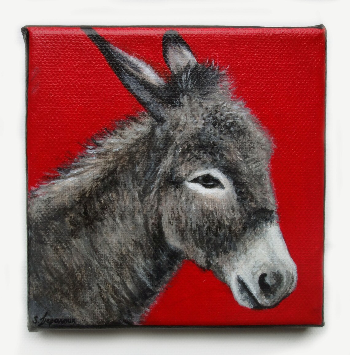 Donkey Painting Handpainted Countryside Animals Farm Etsy UK