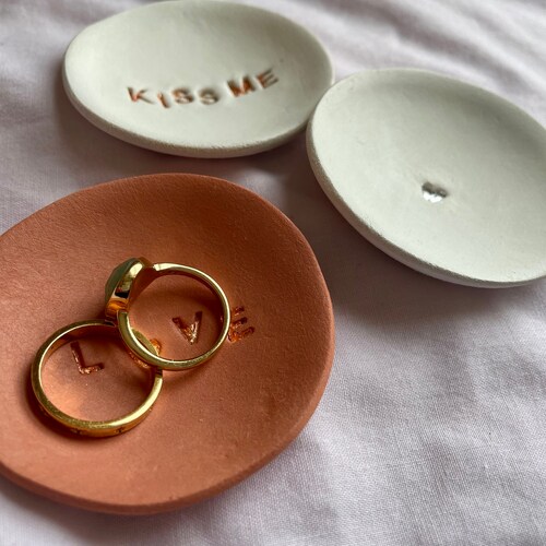 Metallic Painted Wood Bowl Jewelry Dish Ring Cup Mini Etsy