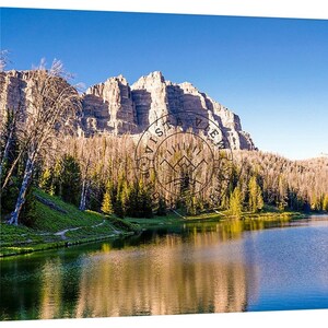 Canvas Print- Quiet Mountain Lake, Wyoming, Photograph Print, Wall Art, Outdoor Photography, Landscape, Mountain View
