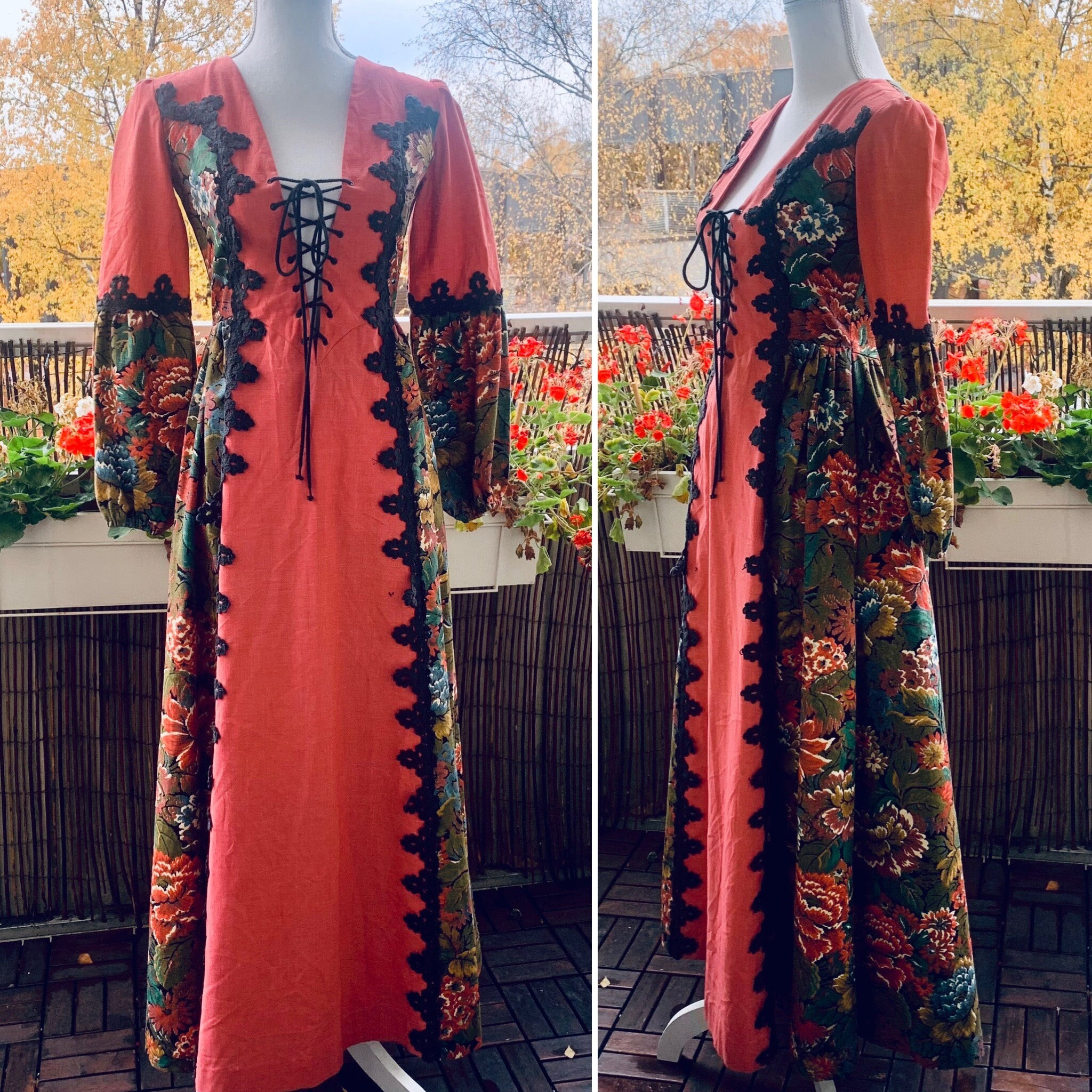 VINTAGE 1969 Rare Black Label Gunne Sax Renaissance Revival