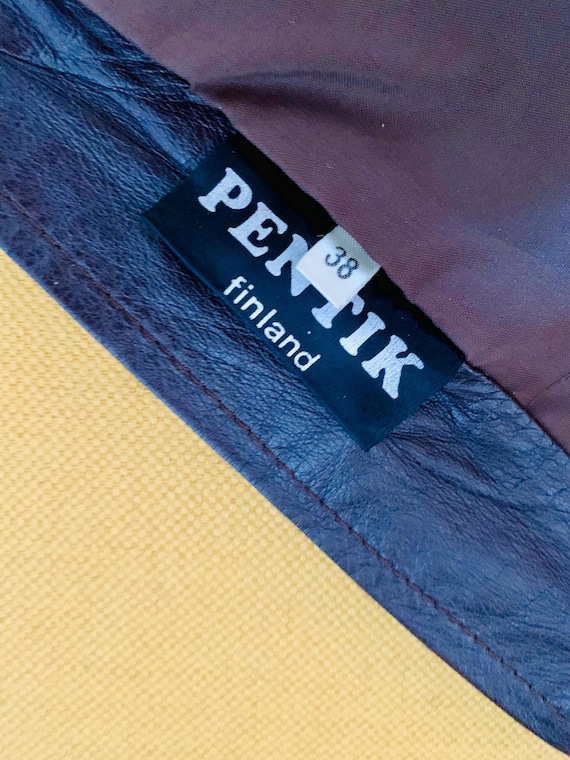 VINTAGE 1970s Leather Patchwork Jacket / Mini Dre… - image 14