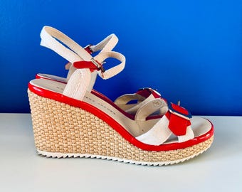 VINTAGE Marc by Marc Jacobs Sandalen aus Leder mit Keilabsatz