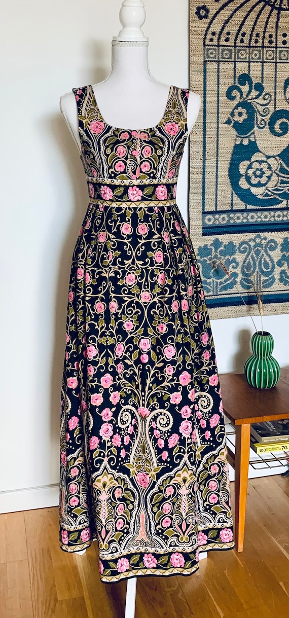 VINTAGE 1970s DOLLYROCKERS Bohemian Maxi Dress - image 2