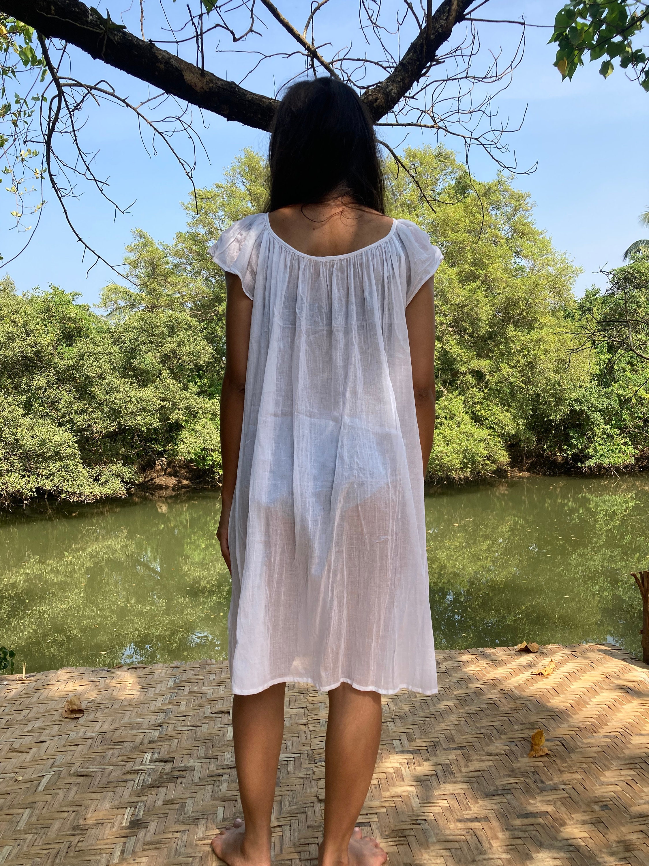 Cotton Gauze Short Nightgown Women's Nightgown Etsy