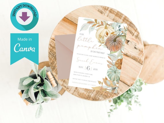 Printable Baby Shower Invitation Template Download Invite - Etsy