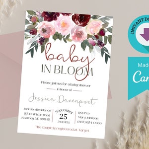 Printable Baby Shower Invite Template Download, Shower Invitations ...