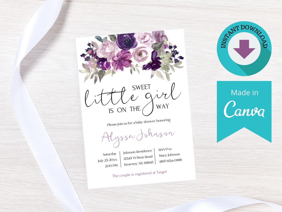 Printable Baby Shower Invitation Template Download, Shower Invitations ...