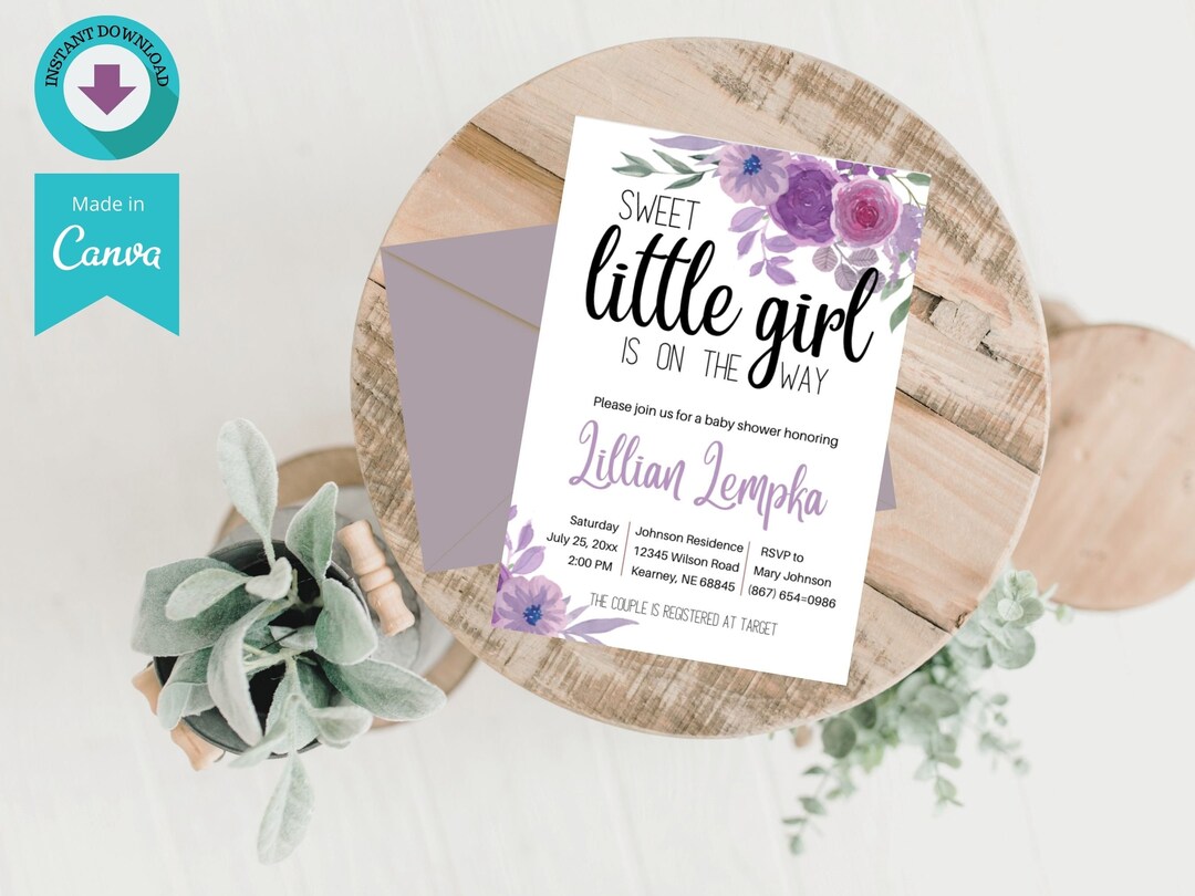 Printable Baby Shower Invitation Template Download, Shower Invitations ...