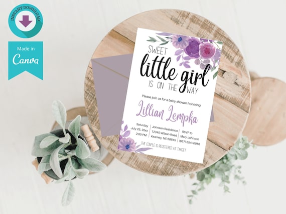Printable Baby Shower Invitation Template Download Shower | Etsy