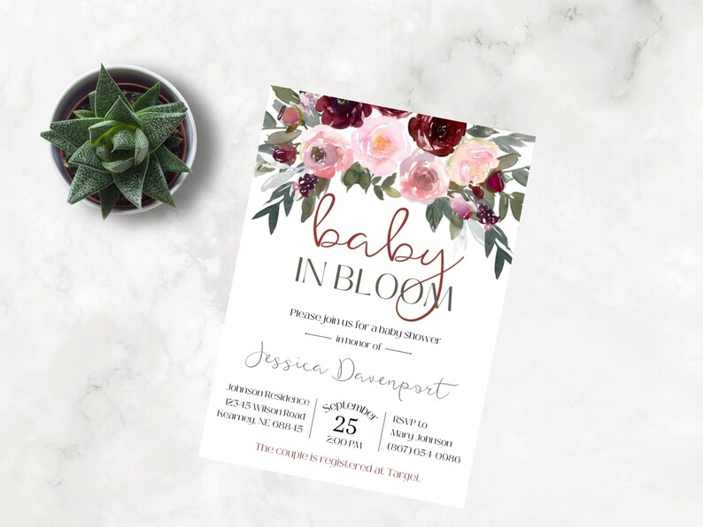 Printable Baby Shower Invite Template Download, Shower Invitations ...