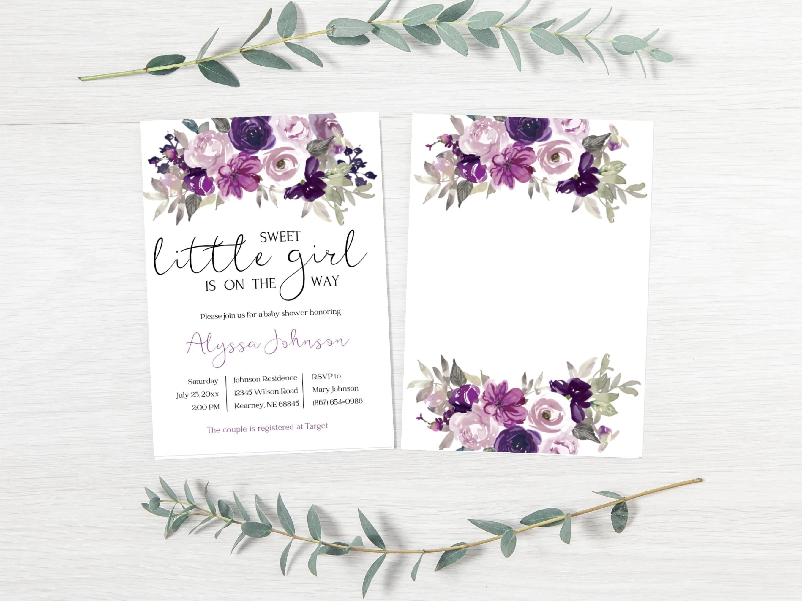 Printable Baby Shower Invitation Template Download Shower - Etsy