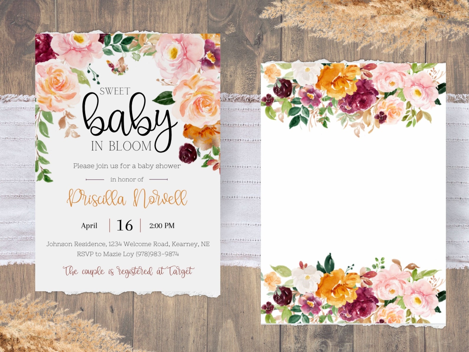 Printable Baby Shower Invitation Template Download Shower - Etsy