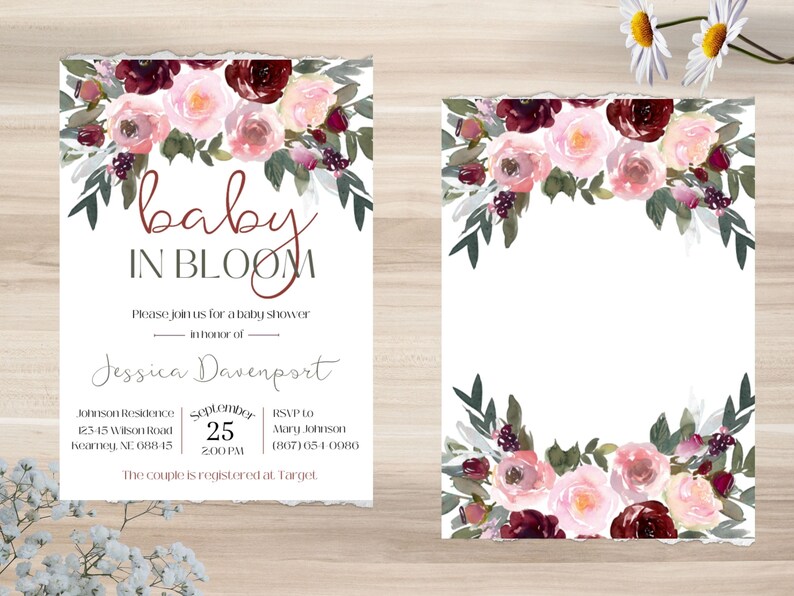 Printable Baby Shower Invite Template Download, Shower Invitations ...