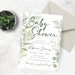 Printable Baby Shower Invitation Template Download, Leaf Shower ...