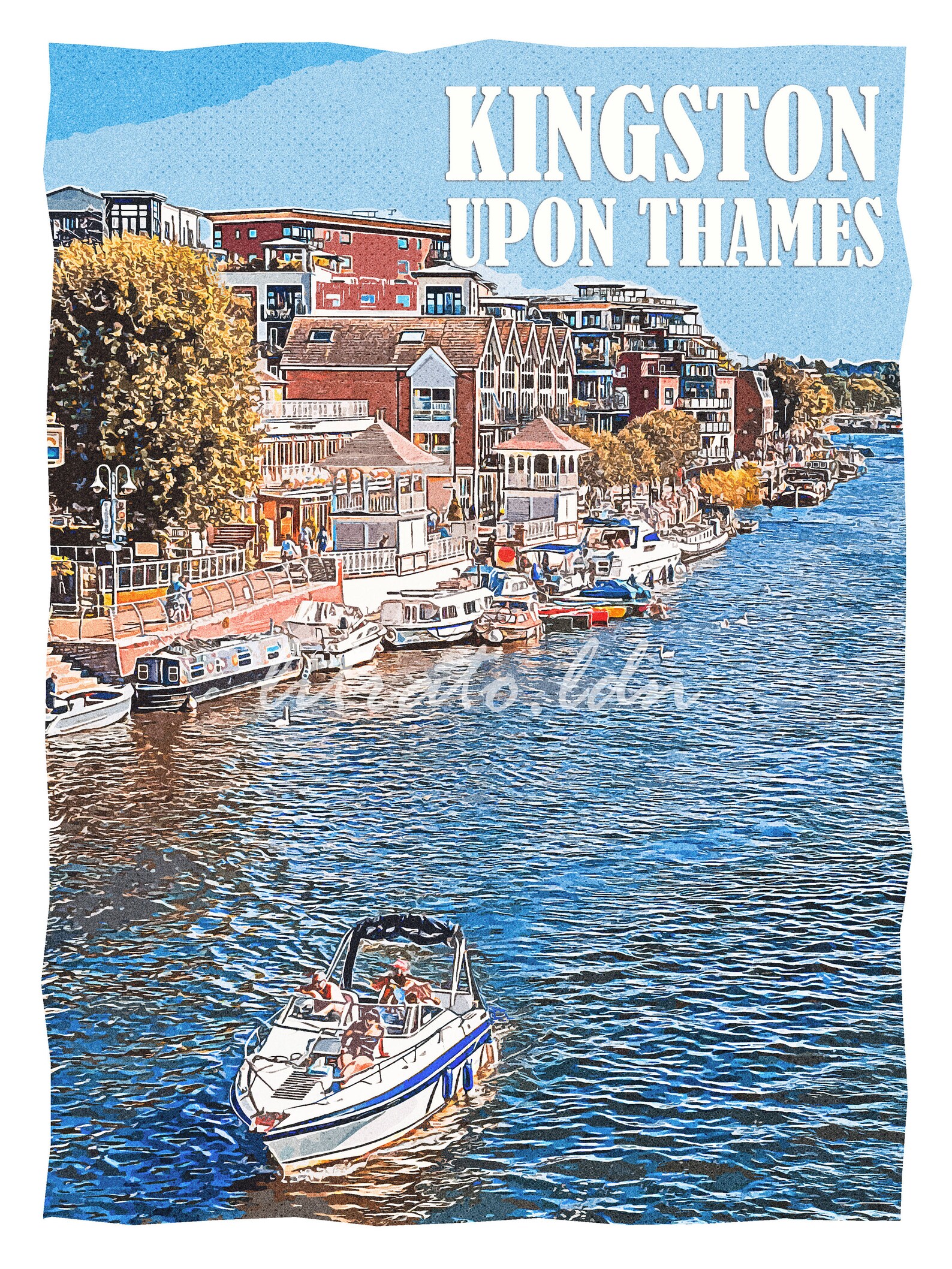 KingstonUponThames Print London Print London Art Kingston Etsy
