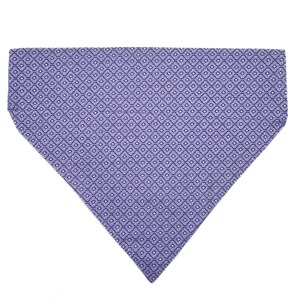 Personalisiertes Hundehalstuch und Katzenhalstuch - &quot;Retro Purple Diamonds&quot; - Über das Halsband schiebendes Bandana für Hunde und Katzen
