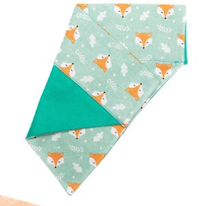 Custom Dog Bandana and Cat Bandana - &quot;Cute Foxes&quot; - Slide on Over the Collar Bandana for Dogs and Cats