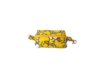 Dog Waste Bag Dispenser or Dog Treat Bag - &quot;Rubber Duckie&quot; - Easy to Attach to Any Leash, Keychain or Slip in Your Pocket