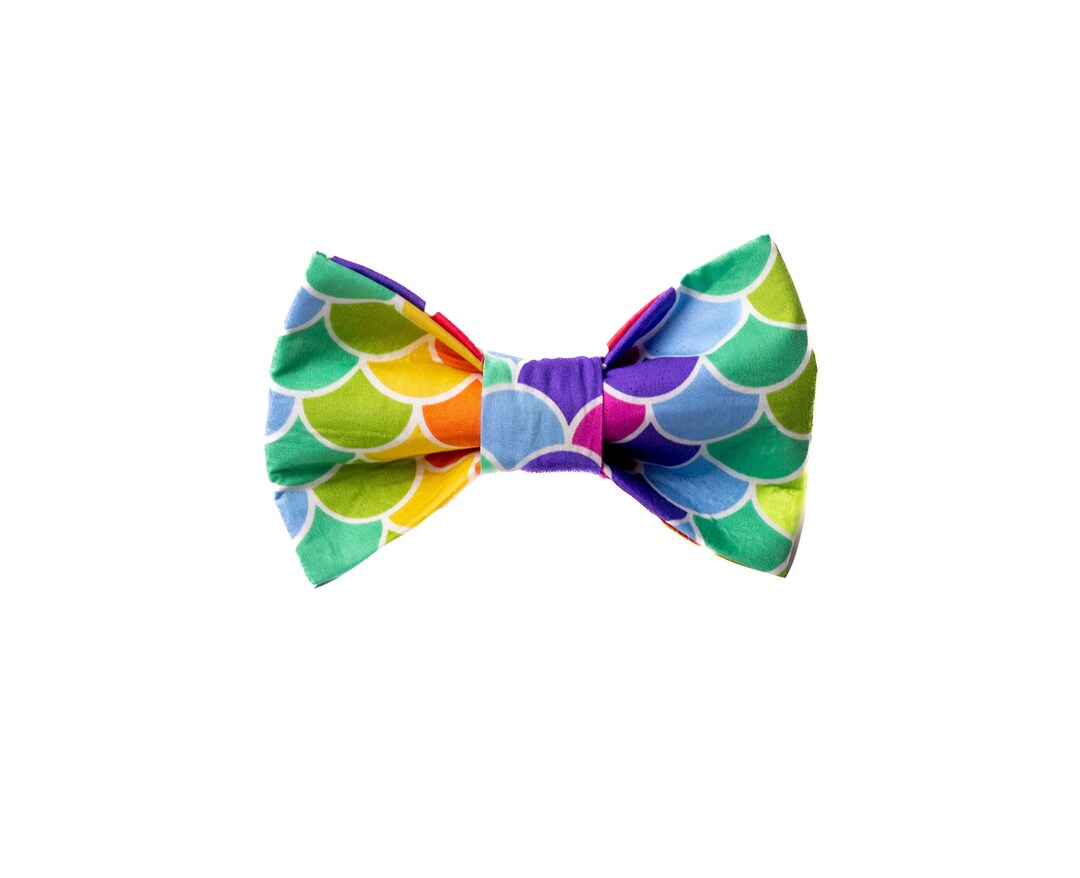 Bow Tie & Bows for Dogs and Cats Rainbow Mermaid Dog and Cat Bow Tie