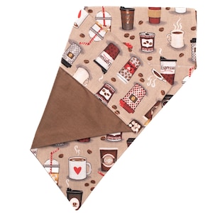 Custom Dog Bandana and Cat Bandana - &quot;Latte&quot; - Slide on Over the Collar Bandana for Dogs and Cats