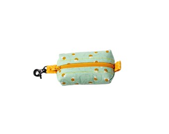 Dog Waste Bag Dispenser or Dog Treat Bag - &quot;Happy Honey Bees&quot; - Easy to Attach to Any Leash, Keychain or Slip in Your Pocket