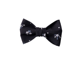 Bow Tie & Bows For Dogs and Cats  - " Country Chic Blue Flowers " - Dog and Cat Bow Tie - Easy to Attach to Any Collar